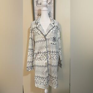 Victoria’s Secret SleepShirt Afterhours Button Up Sleep Dress Pajama. Size Small